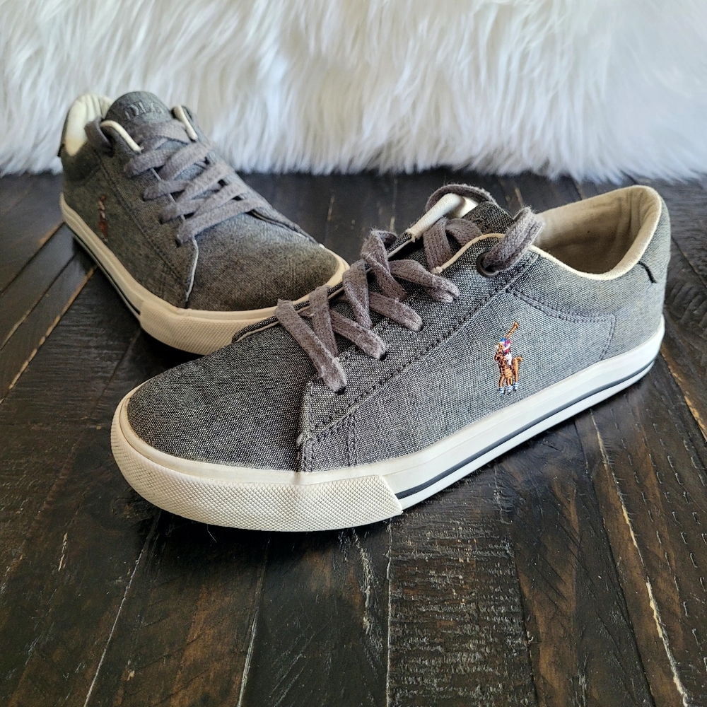 Polo Ralph Lauren Chambray Fabric Shoes Size 2.5